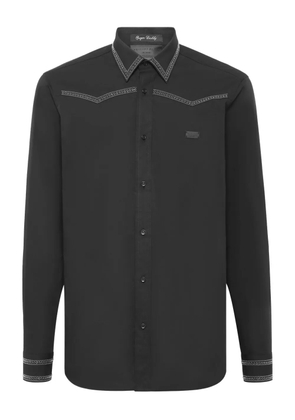 Philipp Plein stud-embellished cotton shirt - Black
