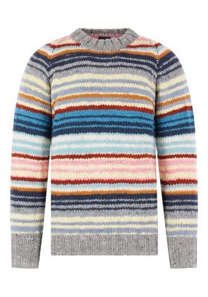 Chamula striped crew-neck sweater - Grey