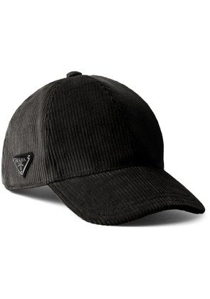 Prada corduroy baseball cap - Black