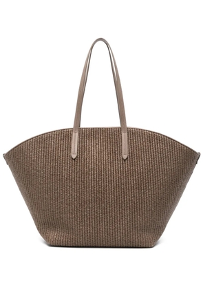 Brunello Cucinelli woven tote bag - Brown