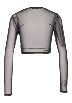 MAR DE MARGARITAS mesh crew-neck top - Black
