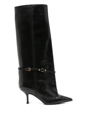 Lella Baldi buckle-strap knee-high boots - Black