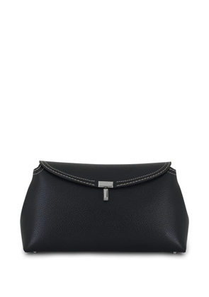 TOTEME T-Lock leather clutch bag - Black