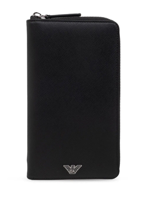 Emporio Armani logo-plaque wallet - Black