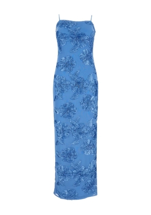 ROTATE BIRGER CHRISTENSEN raised-floral strap maxi dress - Blue