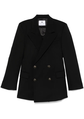 Marine Serre twill blazer - Black