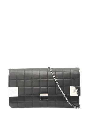 CHANEL Pre-Owned 2000-2002 chocolate-bar chain shoulder bag - Black