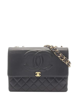 CHANEL Pre-Owned 1991-1994 Matelasse Big coco mark chain shoulder bag - Black