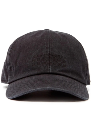MM6 Maison Margiela numbers-embroidered cap - Black