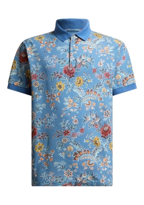 ETRO floral-print polo shirt - Blue