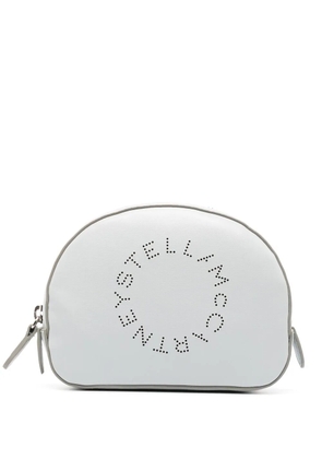 Stella McCartney perforated-logo makeup bag - Blue