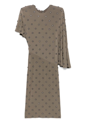 Stella McCartney crystal-embellished midi dress - Grey