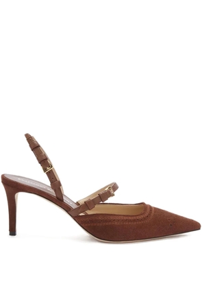 Ermanno Scervino buckle slingback pumps - Brown