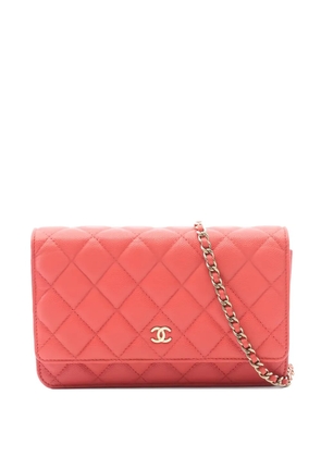 CHANEL Pre-Owned 2021 Wallet On Chain shoulder bag - Red