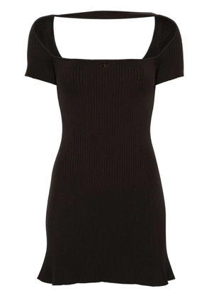 Courrèges Hyperbole ribbed minidress - Green