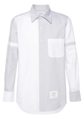 Thom Browne adjustable-armbands two-tone shirt - Grey