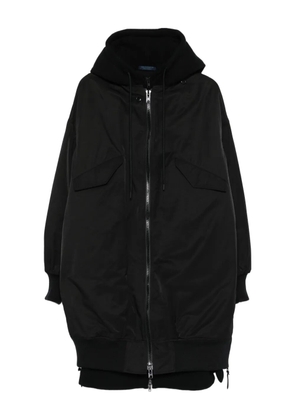 Yohji Yamamoto hooded pocket parka coat - Black