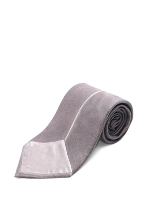 Christian Dior Pre-Owned 2010s logo-detail silk tie - Grey