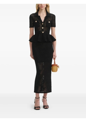 Self-Portrait crochet dress - Black