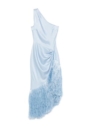 David Koma fringe-detailed midi dress - Blue
