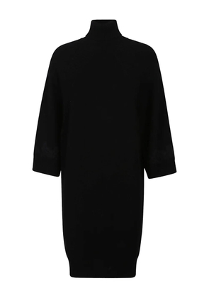ERMANNO FIRENZE turtleneck wool dress - Black