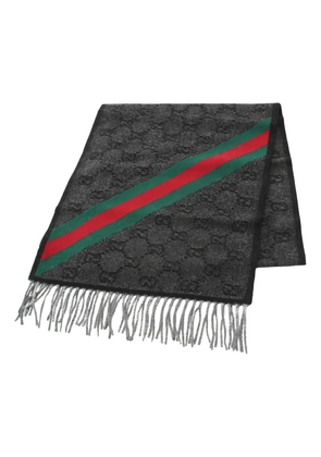 Gucci Pre-Owned 2020s GG pattern wool scarf - Grey