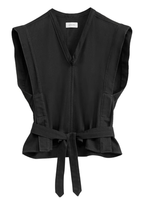 LEMAIRE self-tie sleeveless jacket - Black