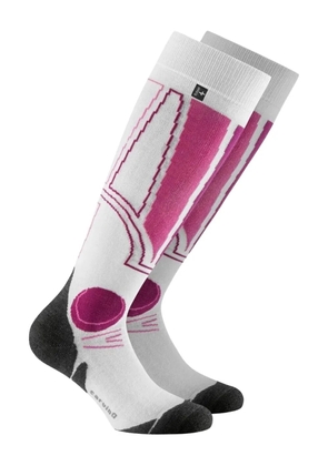 ROHNER graphic-pattern knee-high socks - White