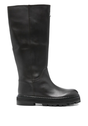 Patrizia Pepe leather knee-high boots - Black
