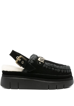 Mou Bounce slingback platform mules - Black