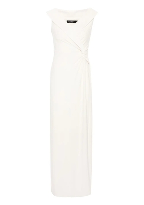 Lauren Ralph Lauren knot-detailed cady maxi dress - Neutrals