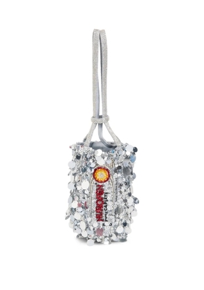Anya Hindmarch Nurofen sequin-embellished bucket bag - Silver