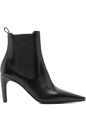 Brunello Cucinelli 80mm pointed-toe chelsea boots - Black