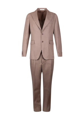 Tagliatore peak-lapel single-breasted suit - Brown