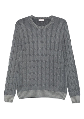 Gran Sasso cable-knit crew-neck sweater - Grey