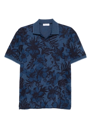 Gran Sasso floral-print polo shirt - Blue