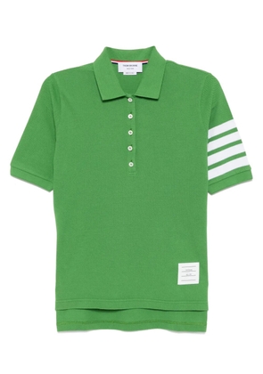 Thom Browne classic pique 4 bar short-sleeved polo top - Green