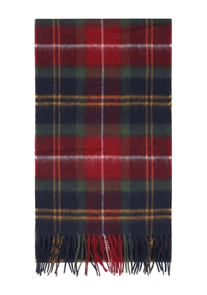 Barbour fringed plaid scarf - Blue