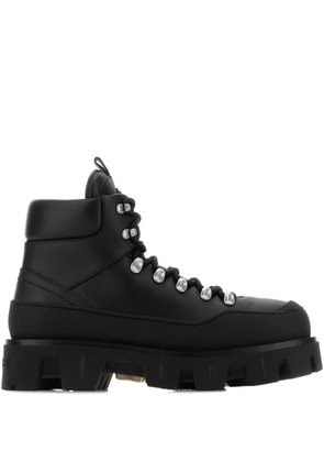 Moncler leather ankle boots - Black