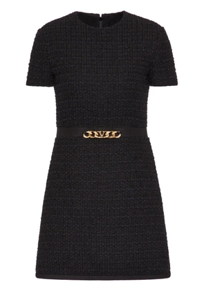 Valentino Garavani chain-link trim mini dress - Black