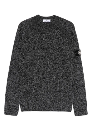 Stone Island speckled knit sweater - Black