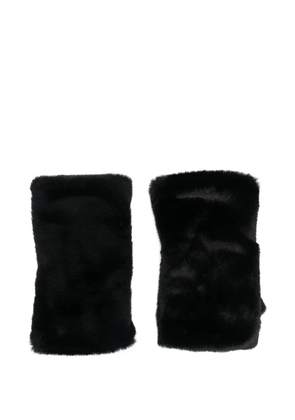 Alpo faux-fur gloves - Black