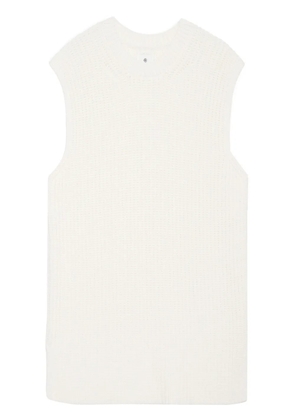 ANINE BING Olivier cable-knit vest - White