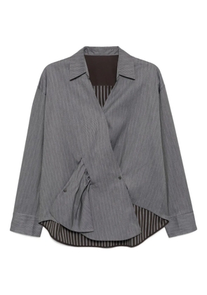 JNBY asymmetric cotton wrap top - Grey