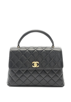 CHANEL Pre-Owned 1996-1997 quilted top-handle satchel bag - Black