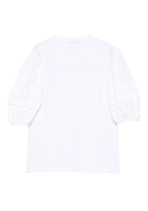 Cecilie Bahnsen puff-sleeves cotton-blend top - White