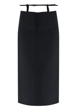 The Attico belted midi skirt - Black