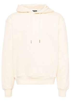 Jacquemus logo-embroidered cotton hoodie - Neutrals