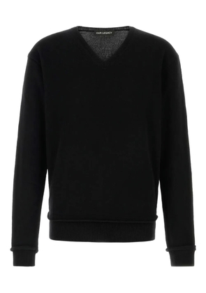 OUR LEGACY V-neck wool sweater - Black