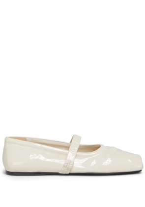 Marni patent-leather ballerina shoes - White